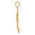 14K 2-D Polished Dolphin Jumping Charm - K7-916D69D7-1597