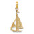 14K 2-D Polished Sailboat Charm - K7-5FDA75E7-5958