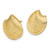 14K 2-D Textured and Polished Clam Shell Post Earrings