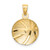 14K 2-D Textured Basketball Charm