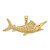 14K 2-D Textured Marlin Fish Charm - K7-14ADD225-3256
