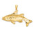 14K 2-D Textured Red Fish Charm