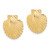 14K 2-D Textured Scallop Shell Post Earrings
