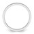 10K White Gold 1.2mm Flat Polished Stackable Band Size 5.5