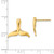 14K 2-D Whale Tail Post Earrings