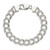 Sterling Silver 10.5mm Semi-Solid Double Link Charm Bracelet - QG-70FB563D-1084