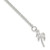 Sterling Silver 10inch Solid Polished Palm Tree Anklet - QG-52C47A90-4201
