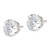 Sterling Silver 10mm Round Snap Set CZ Stud Earrings