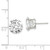Sterling Silver 10mm Round Snap Set CZ Stud Earrings