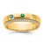 14k 3 Birthstone and Diamond Mother's Ring Semi-mount