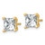 14k 3 carat Certified Lab Grown Diamond VS/SI+ G+ Princess Complete Four Prong Stud Earrings