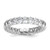 14k 3 carat Lab Grown Diamond VS/SI+ G+ Oval Complete Prong Set Size 6 Eternity Band