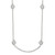 Sterling Silver 16 Inch w/2 in ext. 8-Station CZ Necklace