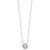 Sterling Silver 18in Rhodium-plated Polished CZ Cross Necklace