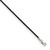 Sterling Silver 18inch 1.5mm Black Leather Cord Necklace