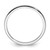10K White Gold 1.2mm Half Round Polished Stackable Band Size 6