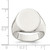Sterling Silver 19x16mm Closed Back Signet Ring - QR-D4F04999-3081