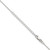 Sterling Silver 1mm Flat Link Cable Chain w/2in ext.