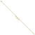 14k 3 Heart Dangles 9 inch Anklet Plus 1 inch Extender