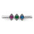14k 3 White Gold 3 Birthstone Mother's Ring Mounting