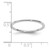 10K White Gold 1.2mm Half Round Polished Stackable Band Size 9