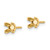 14k 3.5mm Princess-cut Stud Earring Mountings