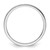 10K White Gold 1.2mm Half Round Satin Stackable Band Size 4