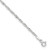 Sterling Silver 2mm Singapore 9in Plus 1in ext. Chain Anklet