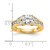 14k 3/4 carat Lab Grown Diamond VS/SI+ G+ 1 1/4 carat Center Round Semi Mount Channel Set Shared Prong Engagement Ring