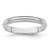 Sterling Silver 3mm Half Round Milgrain Size 4 Band