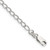 Sterling Silver 3mm Half Round Wire Open Curb Chain Anklet - QP-B479B0CA-4901