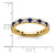 14k 3/4 carat Lab Grown Diamond VS/SI+ G+ and Lab Created Blue Sapphire Size 4 Eternity Band
