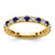 14k 3/4 carat Lab Grown Diamond VS/SI+ G+ and Lab Created Blue Sapphire Size 7.5 Eternity Band