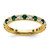 14k 3/4 carat Lab Grown Diamond VS/SI+ G+ and Lab Created Emerald Size 6.5 Eternity Band