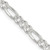 Sterling Silver 4.3mm Pav‚ Flat Figaro Chain - QF-57BDC1F5-4168