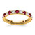 14k 3/4 carat Lab Grown Diamond VS/SI+ G+ and Lab Created Ruby Size 4 Eternity Band