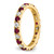 14k 3/4 carat Lab Grown Diamond VS/SI+ G+ and Lab Created Ruby Size 7.5 Eternity Band