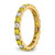 14k 3/4 carat Lab Grown Diamond VS/SI+ G+ and Lab Created Yellow Sapphire Size 6 Eternity Band