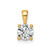 14k 3/4 carat Lab Grown Diamond VS/SI+ G+ Round Complete Four Prong Pendant