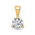 14k 3/4 carat Lab Grown Diamond VS/SI+ G+ Three Prong Solitare Pendant