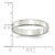 Sterling Silver 4mm Flat with Step Edge Size 4.5 Band