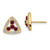 14k 3/8 carat Lab Grown Diamond VS/SI+ G+ and Created Ruby Complete Triangle Post Earrings