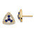 14k 3/8 carat Lab Grown Diamond VS/SI+ G+ and Created Sapphire Complete Triangle Post Earrings