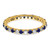 14k 3/8 carat Lab Grown Diamond VS/SI+ G+ and Lab Created Blue Sapphire Size 4 Eternity Band