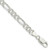 Sterling Silver 5.5mm Pav‚ Flat Figaro Chain - QF-96B7F219-4455