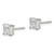 Sterling Silver 5mm Princess Basket Set CZ Stud Earrings