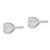 Sterling Silver 5mm Round Snap Set Laser-cut CZ Stud Earrings