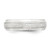 Sterling Silver 6mm Brushed Domed with Grooved Beveled Edge Fancy Band Size 11