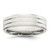 Sterling Silver 6mm Brushed Flat Grooved Fancy Band Size 12.5