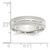 Sterling Silver 6mm Comfort Fit Double Milgrain Size 13 Band
